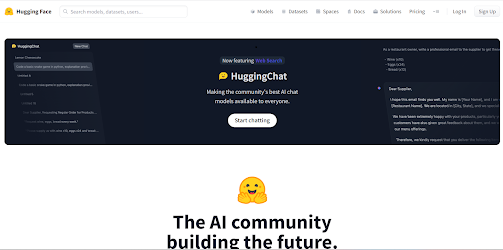 The Hugging Face website. Here, users can find and use BLOOM. All they have to do is create an account first.