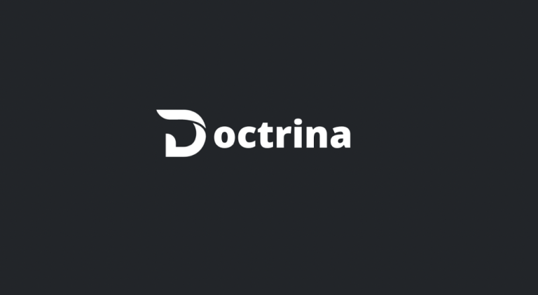 The logo for the exam generator and writing tool called Doctrina