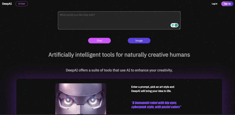 DeepAI text generator for naturally creative humans
