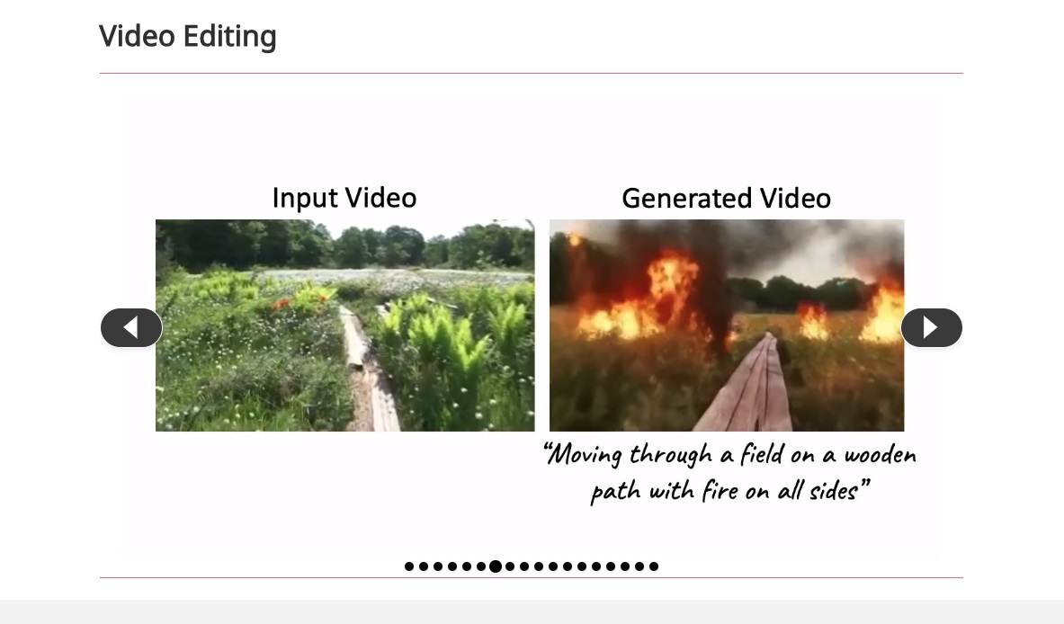Dreamix can take the general image profile of a video to generate a new video with additional visuals based on text prompts.